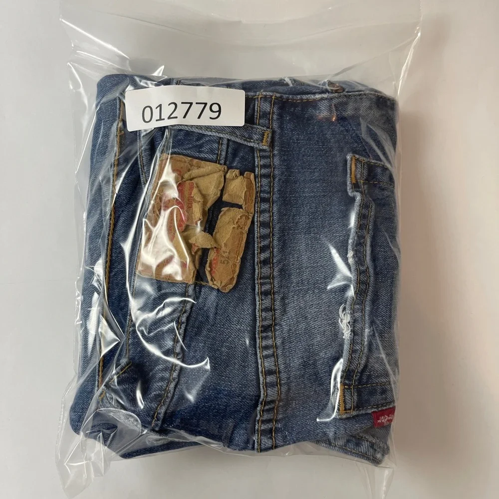 Levis 511 Jeans Mens 34x32 Blue Slim Fit Denim Distressed Grunge Skater Preppy